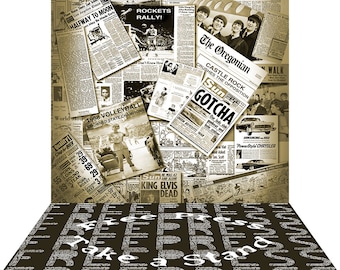 Newspaper Headlines Party Backdrop Retro Vintage News Making - Etsy