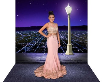 La La Land Hollywood Foto Hintergrund, Los Angeles Thema, Abschlussball Tanz Party Dekor, Fotostand Requisite, Vintage Filmset, Bühne, Musikalische Kulisse