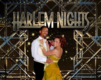 Harlem Nights Backdrop Party Decor Party Decorations Photo Booth Backdrop With Floor Etsy
