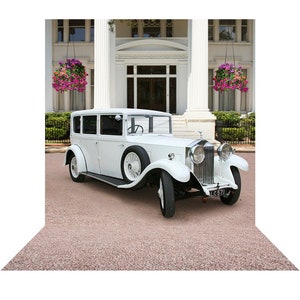 Gatsby Wedding Backdrop, Photo Booth, Outdoor, Rolls Royce Photo Prop, 1920s Photo Backdrop, Personalized Wedding Backdrop, Alba Backgrounds