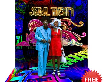Soul Train Backdrop: Disco Birthday Party Photo Booth Banner