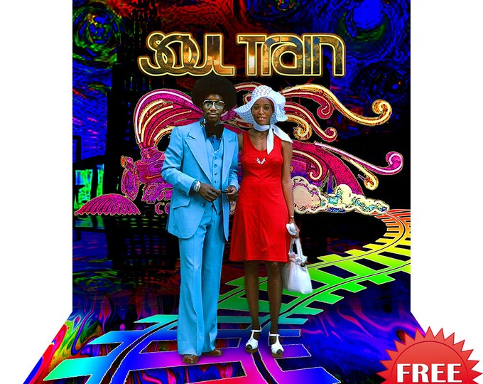 Shiny Running Soul Train Photo Sweep Backdrop