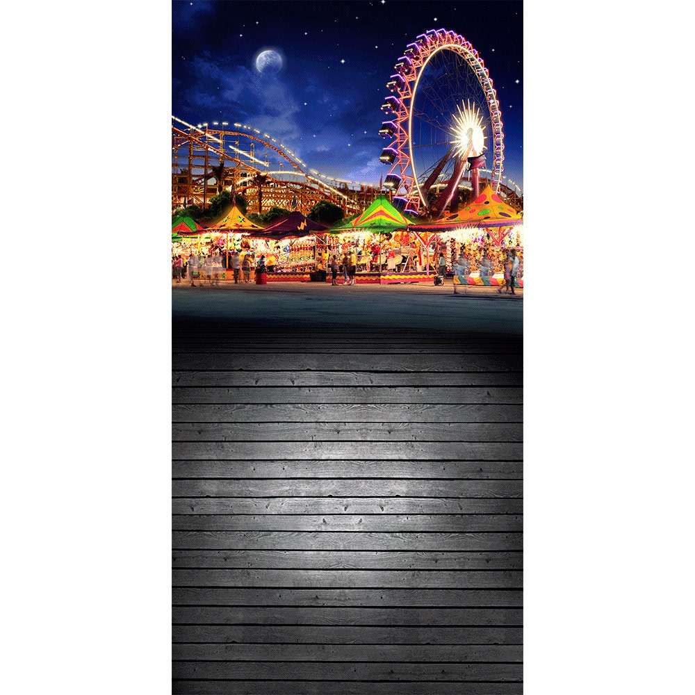 Amusement Park Backdrop, Roller Coaster Background, Fabric Decor - Etsy