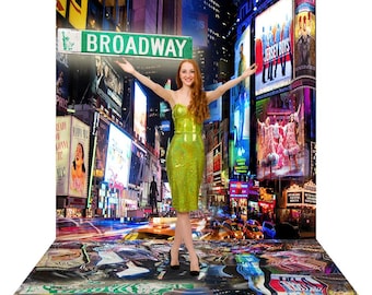 Broadway Backdrop, Theater, Vaudeville Birthday Photo Banner, New York, Studio Background