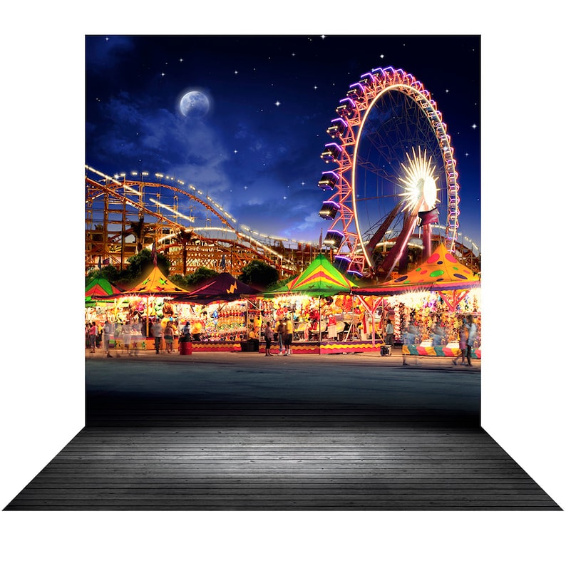 Aperturee Bokeh Carnival Light Amusement Park Sweep Backdrop