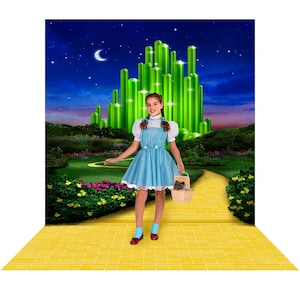 Emerald City Backdrop, Wizard of Oz, Yellow Brick Road Party Decorations, Photobooth, Photo Backdrop