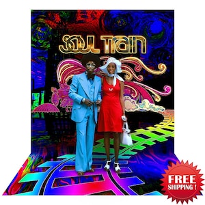 Soul Train Backdrop: Disco Birthday Party Photo Booth Banner