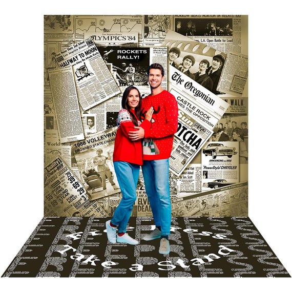 Newspaper Headlines Backdrop, Retro Photo Booth Banner - Etsy