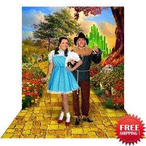 Wizard of Oz Yellow Brick Road Backdrop, Emerald City Party Decoration for Prom, Birthday and all Special Occasions
