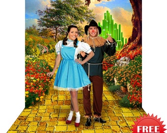 Zauberer von Oz Gelb Brick Road Hintergrund, Smaragd Stadt Party Dekoration für Abschlussball, Geburtstag und alle besonderen Anlässe