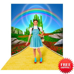 Wizard of Oz Photo Backdrop: Yellow Brick Road, Emerald City Party Decor