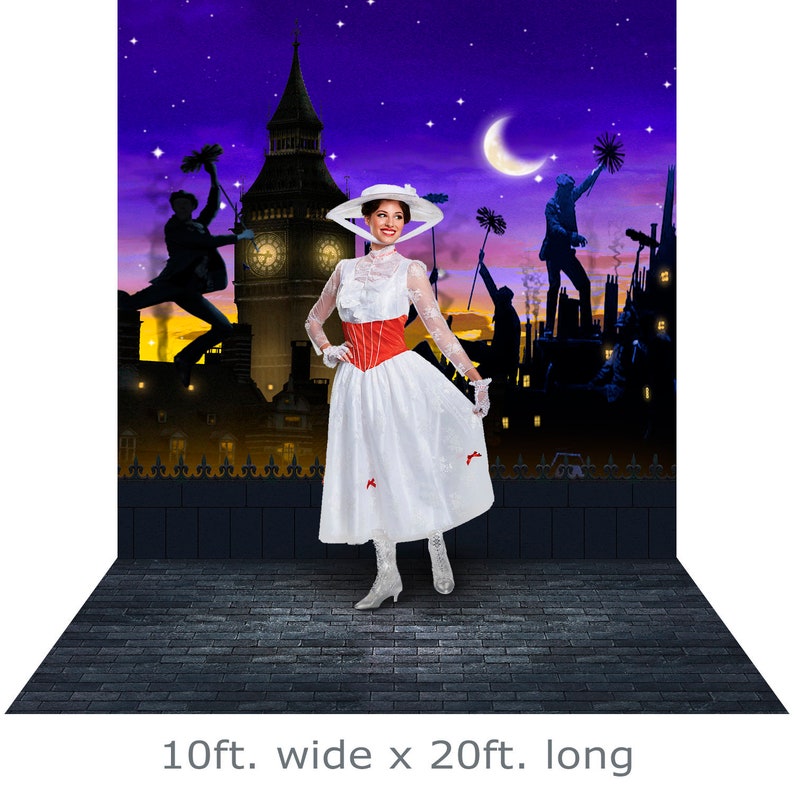 Mary Poppins Backdrop Photo Booth Prop for Costume Party Etsy
