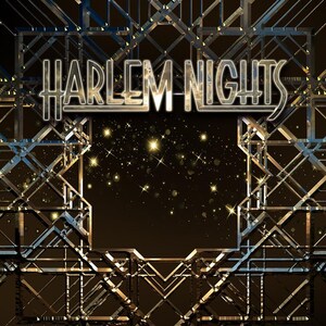 Harlem Nights Backdrop with an Art Deco design and twinkling stars