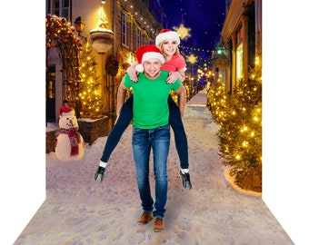 Christmas Time Decorations Holiday Photo Backdrop, Party Decoration Photography Background Studio Props