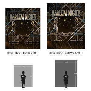 Harlem Nights Backdrop with an Art Deco design and twinkling stars