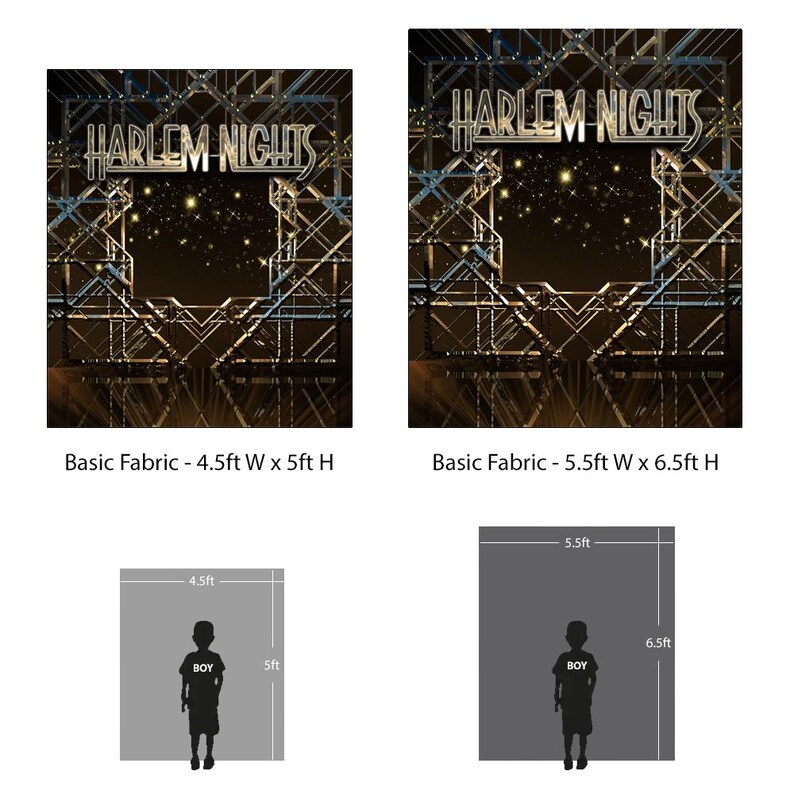 Harlem Nights Backdrop with an Art Deco design and twinkling stars