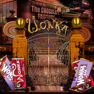 Willy Wonka Chocolate Factory, Chocolate Bars, Birthday Party Decor ...