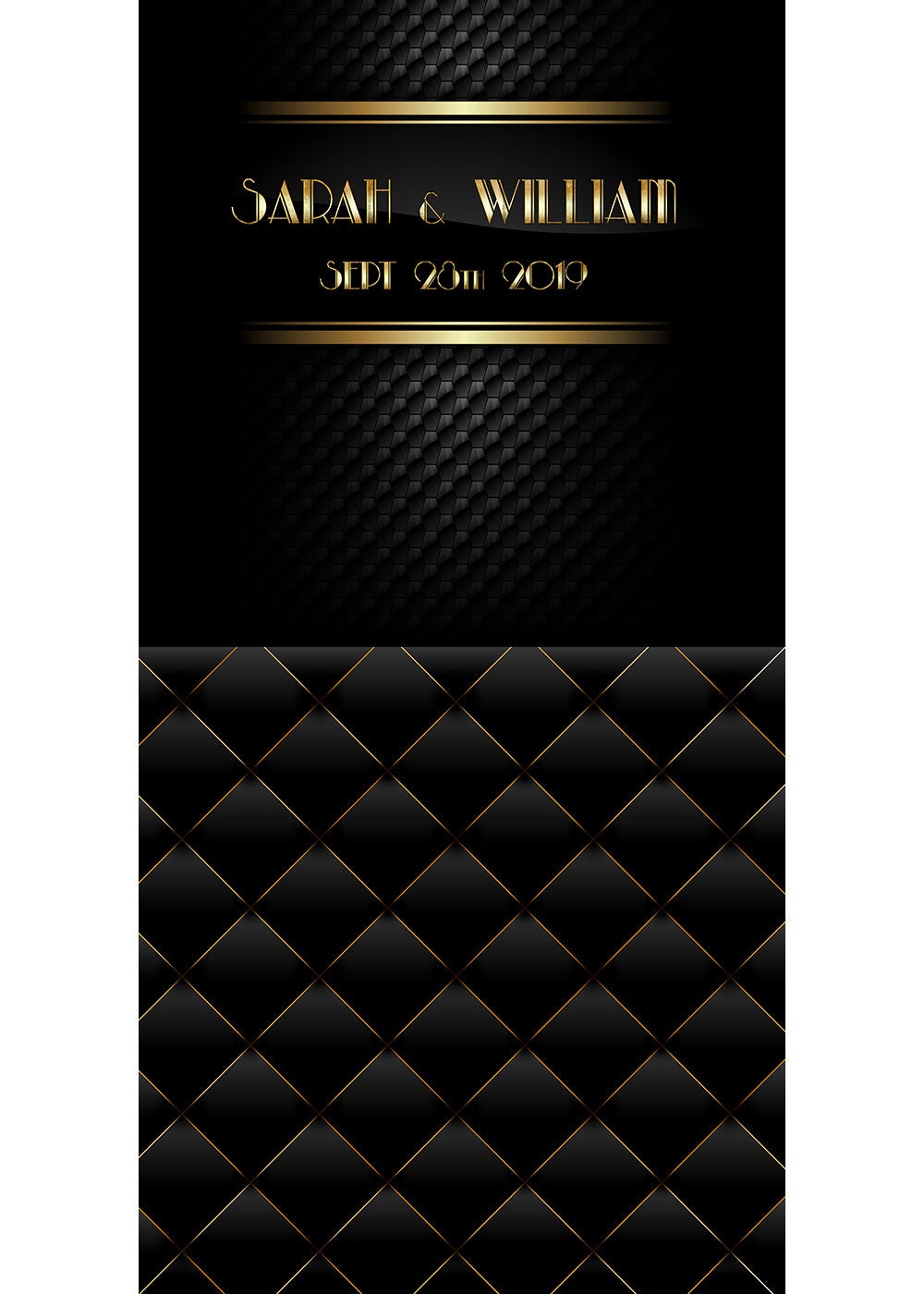 Gold Black Wedding Decor Photo Backdrop Wedding Reception Etsy Israel