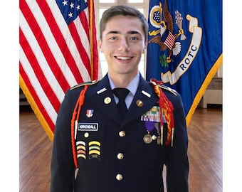 ROTC Fabric Backdrop, American Flag Photo Booth Prop, JROTC Ceremony Portrait
