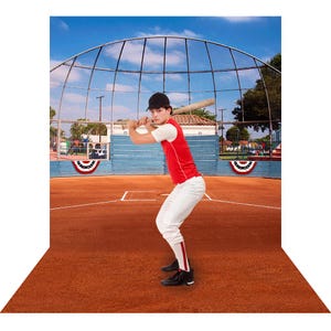 Baseball Field Photo Backdrop, Home Plate Photography, Team Picture