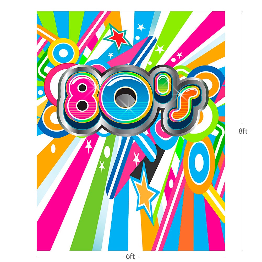 Decorazioni Per Festa Discoteca – Striscioni Dancing Queen E 12 Cartoncini Glitter – Tema Anni 60-90