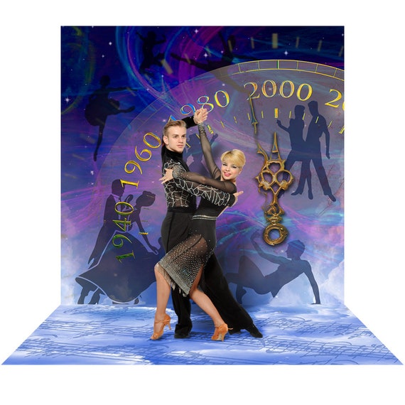 Ballet Dance Backdrop for Ballroom Swing Contest Tango Photo Booth Backdrop Party Decor Salsa Dance Competition Stage Musical