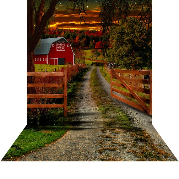 Country Barn Red Barn Dance Barn Backdrop Harvest Fall Etsy