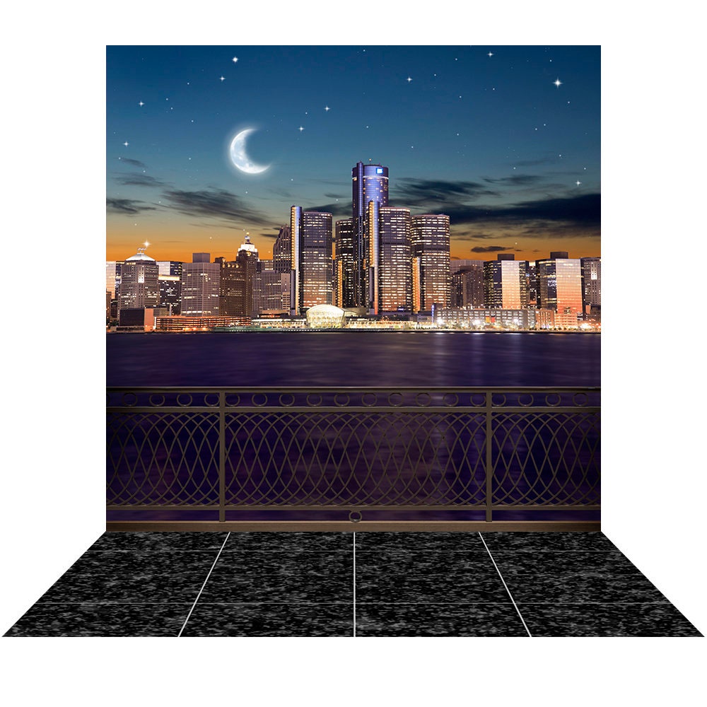 Detroit Backdrop, Cityscape Event Photo Fabric Banner - Etsy