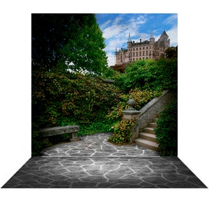 Castle Steps Backdrop, Court Party Decor, Castle Background with steps, Special Event Decor by AlbaBackgrounds