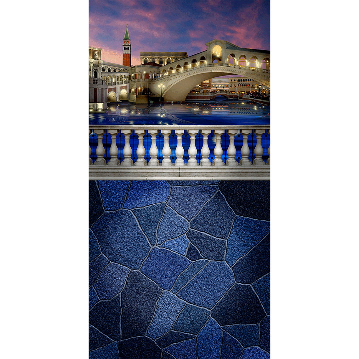 thumbnail image 2 of Vinyl 9x6ft Italian Backdrop Near To Famous Rialto Bridge 2 of 10