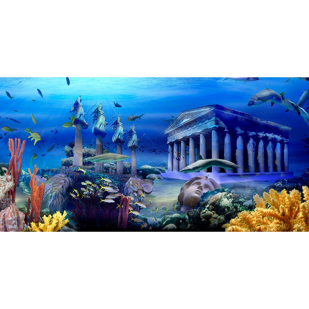 Atlantis Underwater Backdrop, Fabric Banner, Homecomings and Proms
