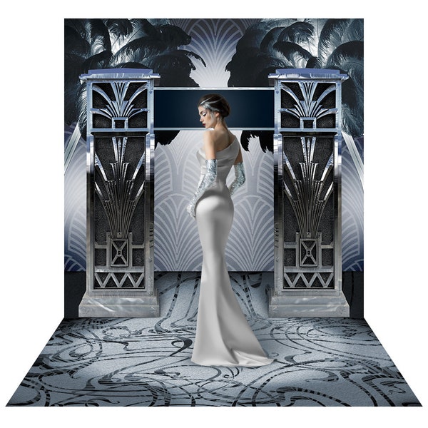 Prom Party Photo Backdrop Prop, Silver Screen Gatsby 1920s, Prom Dress Flapper Costume, Decor