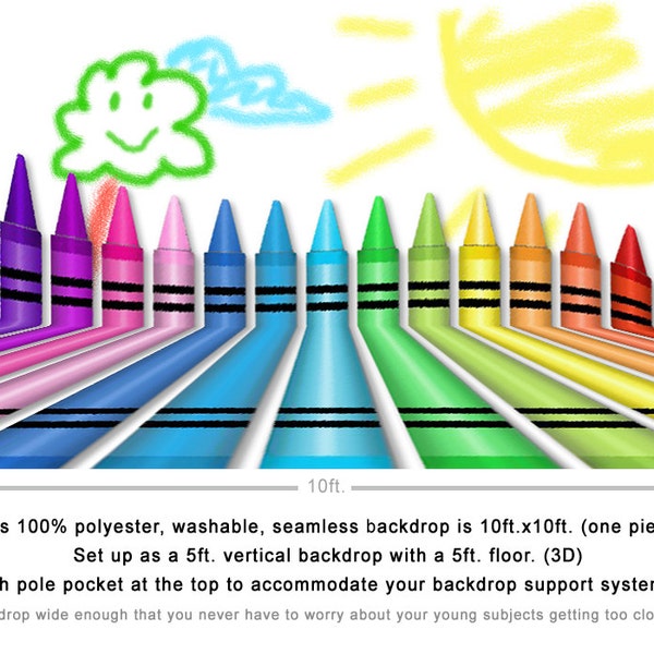 Crayons - Coloring - Smiling Sun - Happy - Art Class - School - Children's - Fun - Crayon Backdrop - Kids Pictures, Photo Backdrop