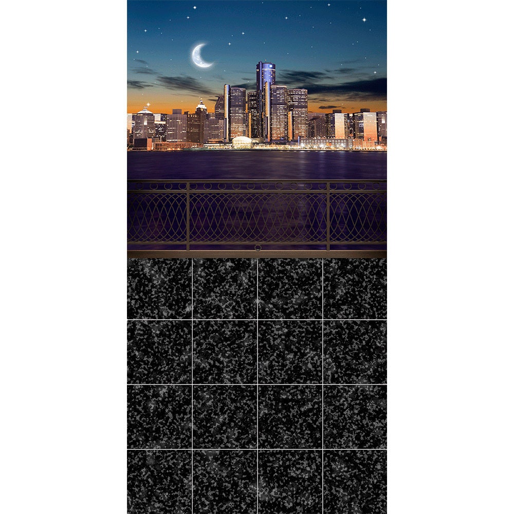Detroit Backdrop, Cityscape Event Photo Fabric Banner - Etsy