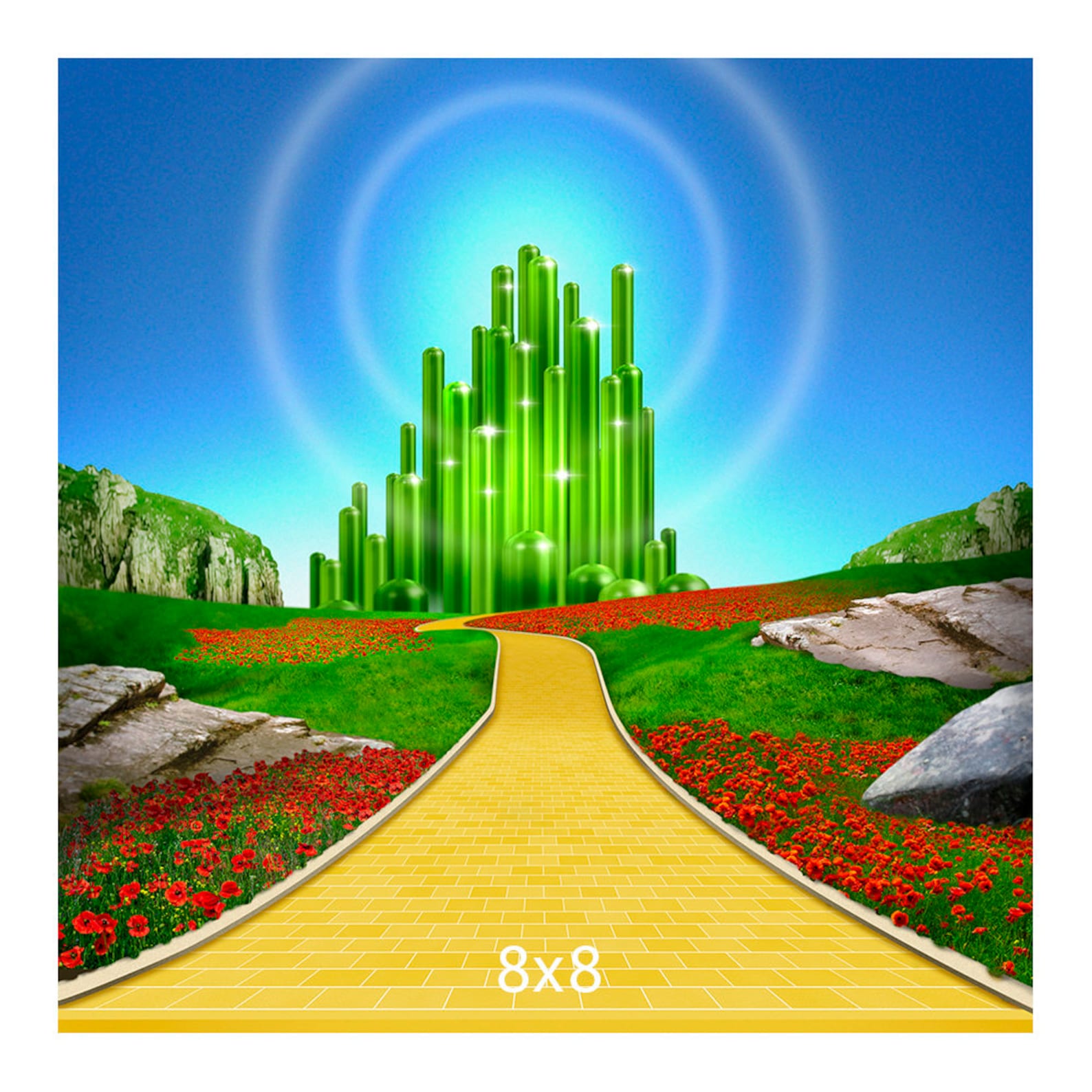 Emerald City Backdrop Oz Decor Photo Booth Birthday Party | Etsy