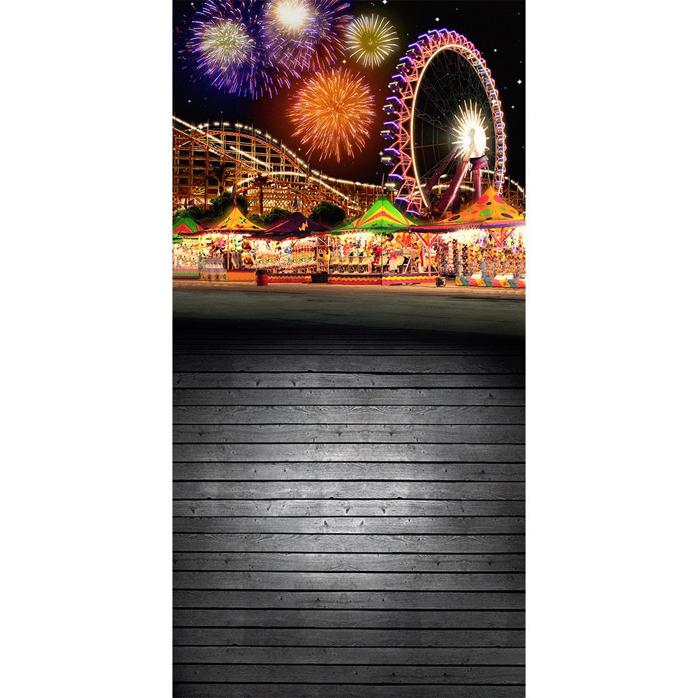 CORFOTO 6x4ft Carnival Ferris Wheel Backdrop Circus Carnival Playground Ferris Wheel Backdrop Amusement Park Background For Photography Carnival Party Decor Halloween Photo Booth - View #10