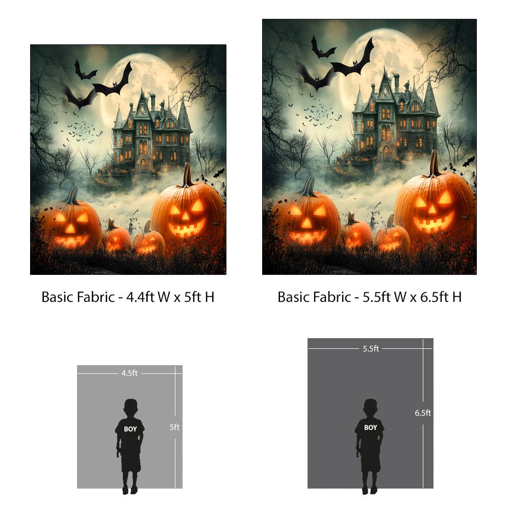 3x2.4m Sfondo Halloween Cartoon Halloween foto zucca castello pipistrello luna fotografia sfondo bambini famiglia felice Halloween compleanno decorazioni festa Banner Photo Booth oggetti di scena