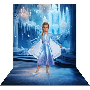 Frozen Ice Palace Backdrop: Winter Party Photo Booth Prop