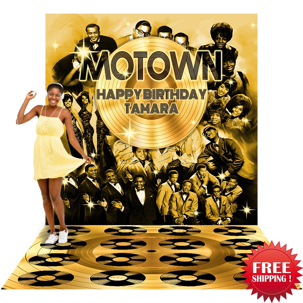 Motown Gold Event Backdrop Banner: 1960s Music Party Decoration - Etsy