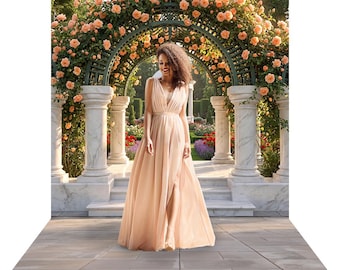 Garden Arch Backdrop, Floral Arch, Fabric Photo Background