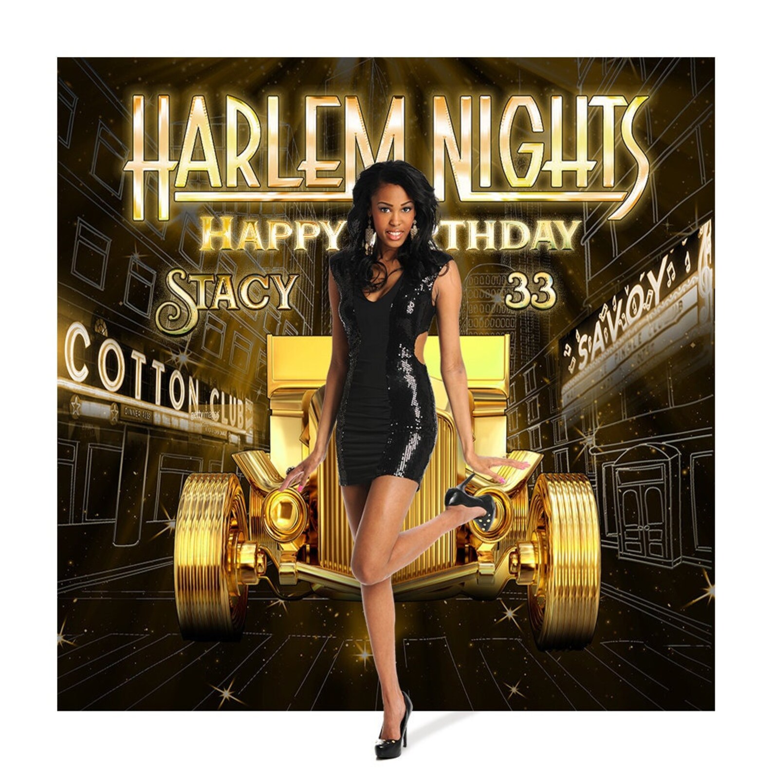Harlem Nights Theme Photo Backdrop Prop Happy Birthday Decor - Etsy