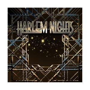 Harlem Nights Backdrop with an Art Deco design and twinkling stars
