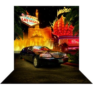 Las Vegas Backdrop, Vegas Birthday Decor, Limo Party Prop, Party Decor, Casino Party Decor, High Roller Birthday Party, Photo Booth Prop