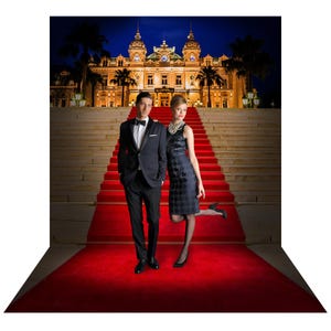 Monte Carlo Hintergrund, Fotostand Kasino Nacht, Stoff Fotografie Hintergrund