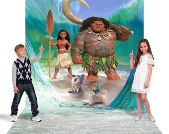 Moana & Maui Backdrop: Oceana Adventure Banner