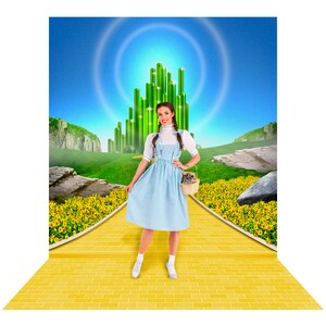 Wizard Of Oz Yellow Brick Road Backdrop Emerald City Party Etsy