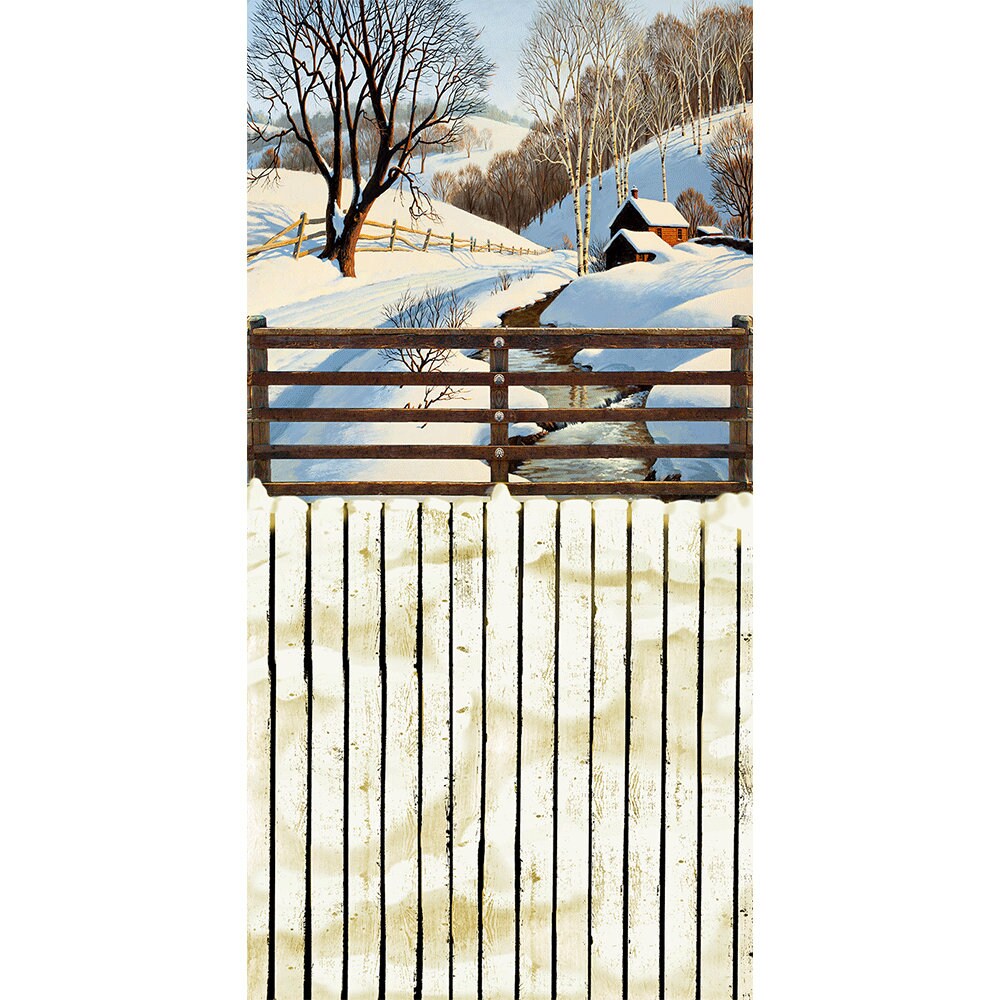 Snowy Creek Christmas Photo Backdrop Holiday Decorations New Etsy