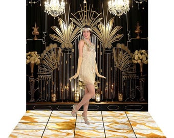 Gatsby Backdrop, 1920s Party Photo Booth, Art Deco Photography Background