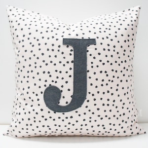 Funda de almohada - Funda de almohada con monograma - DOTTIE - cualquier carta disponible - hecha a pedido