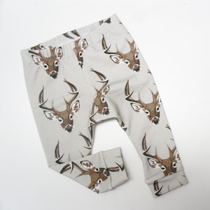 Leggings - Baby/Toddler/Kids Leggings, BRUCE the BUCK print on grey